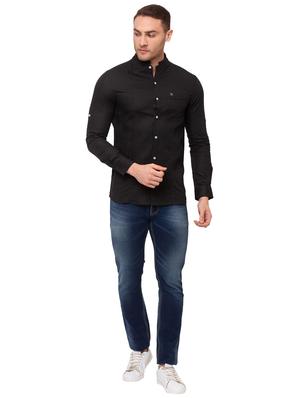 black solid casual shirt - 17615503 - Standard Image - 4
