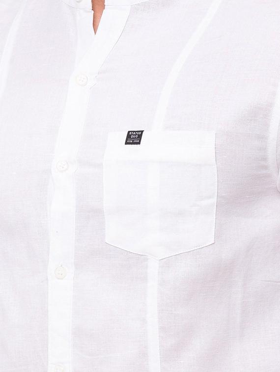 white solid casual shirt - 17615505 - Zoom Image - 5