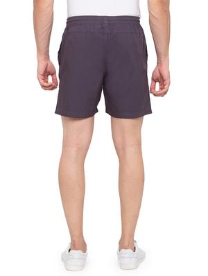 grey solid shorts - 17615509 - Standard Image - 3