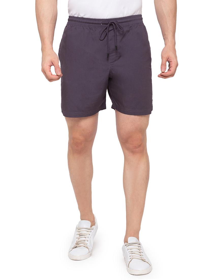 grey solid shorts - 17615509 - Zoom Image - 1