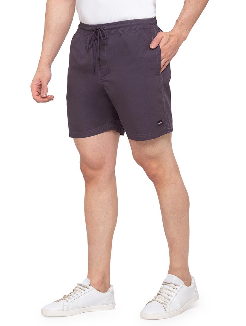 grey solid shorts - 17615509 - Zoom Image - 2