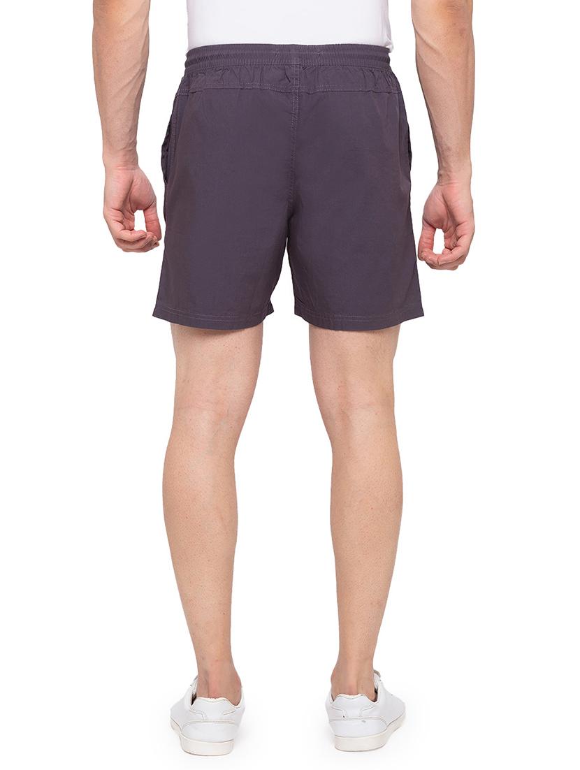 grey solid shorts - 17615509 - Zoom Image - 3