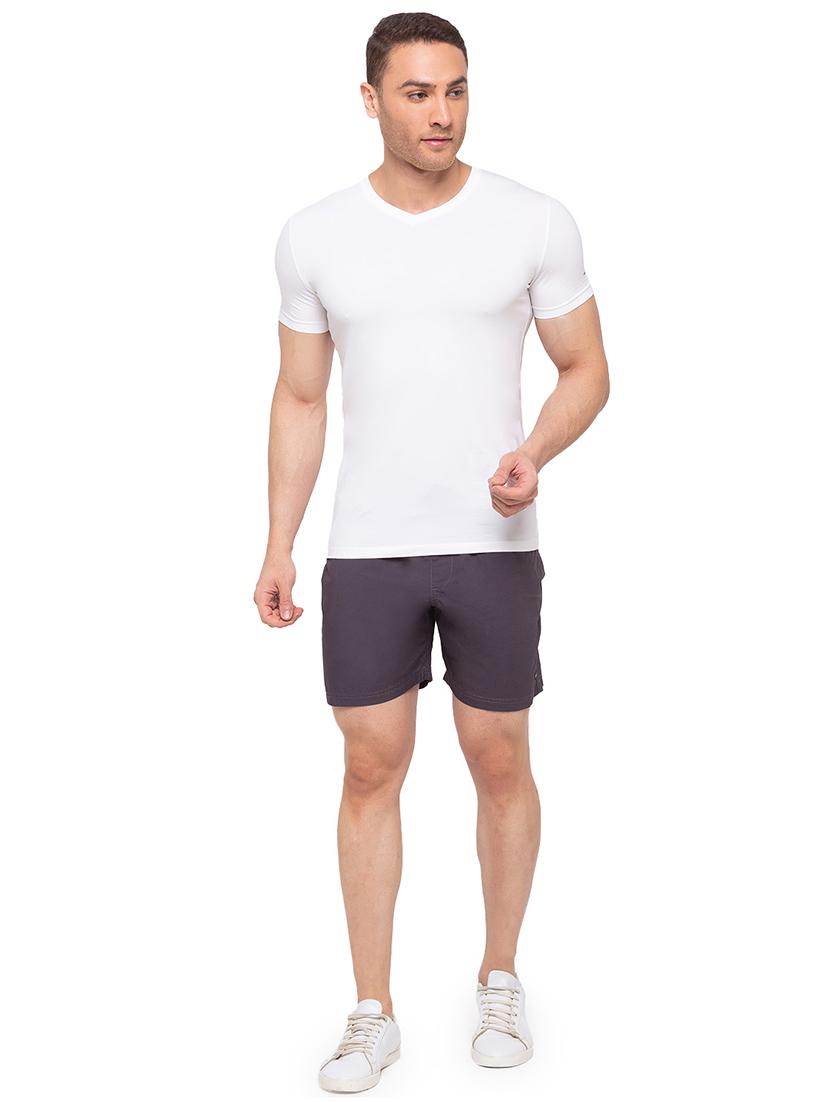 grey solid shorts - 17615509 - Zoom Image - 4