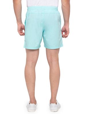 blue solid shorts - 17615511 - Standard Image - 3