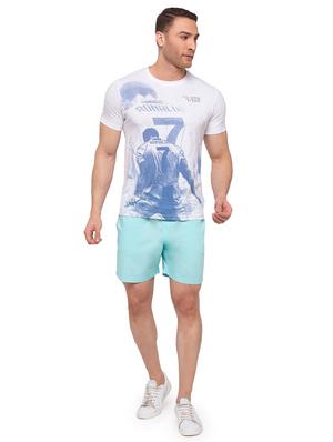 blue solid shorts - 17615511 - Standard Image - 4