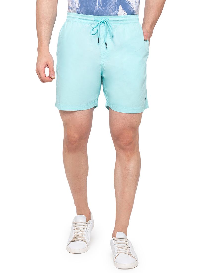 blue solid shorts - 17615511 - Zoom Image - 1