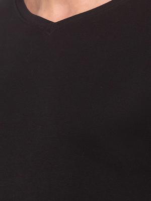 black solid t-shirt - 17615523 - Standard Image - 5