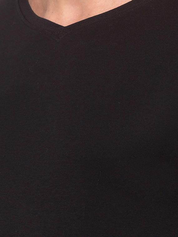black solid t-shirt - 17615523 - Zoom Image - 5