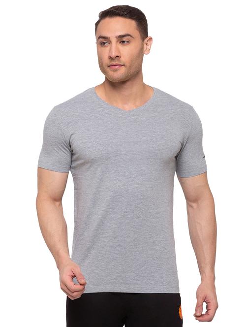grey solid t-shirt - 17615525 - Standard Image - 1