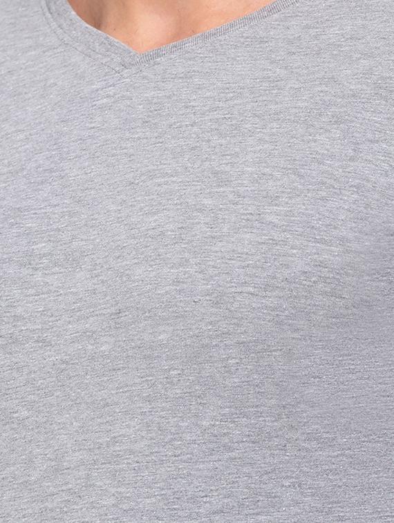 grey solid t-shirt - 17615525 - Zoom Image - 5