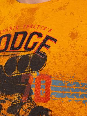 orange printed t-shirt - 17615527 - Standard Image - 5