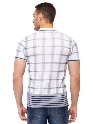 white checkered polo t-shirt - 17615540 - Standard Image - 3