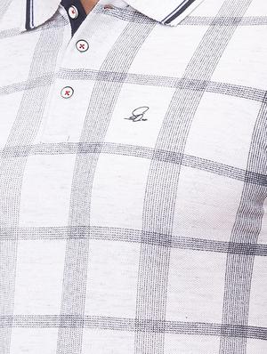 white checkered polo t-shirt - 17615540 - Standard Image - 5