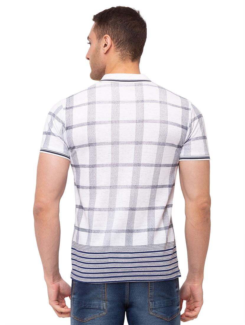 white checkered polo t-shirt - 17615540 - Zoom Image - 3