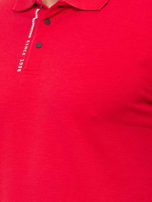 red printed polo t-shirt - 17615553 - Standard Image - 5