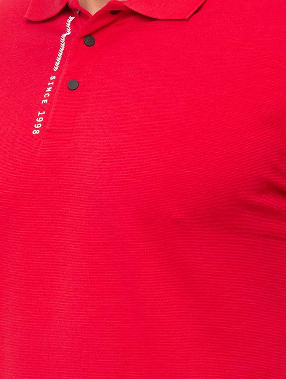 red printed polo t-shirt - 17615553 - Zoom Image - 5