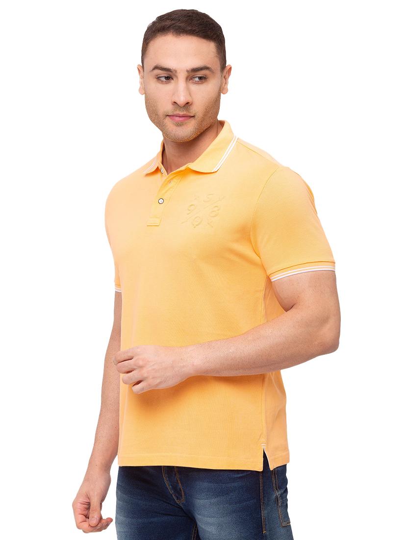 yellow solid polo t-shirt - 17615558 - Zoom Image - 2