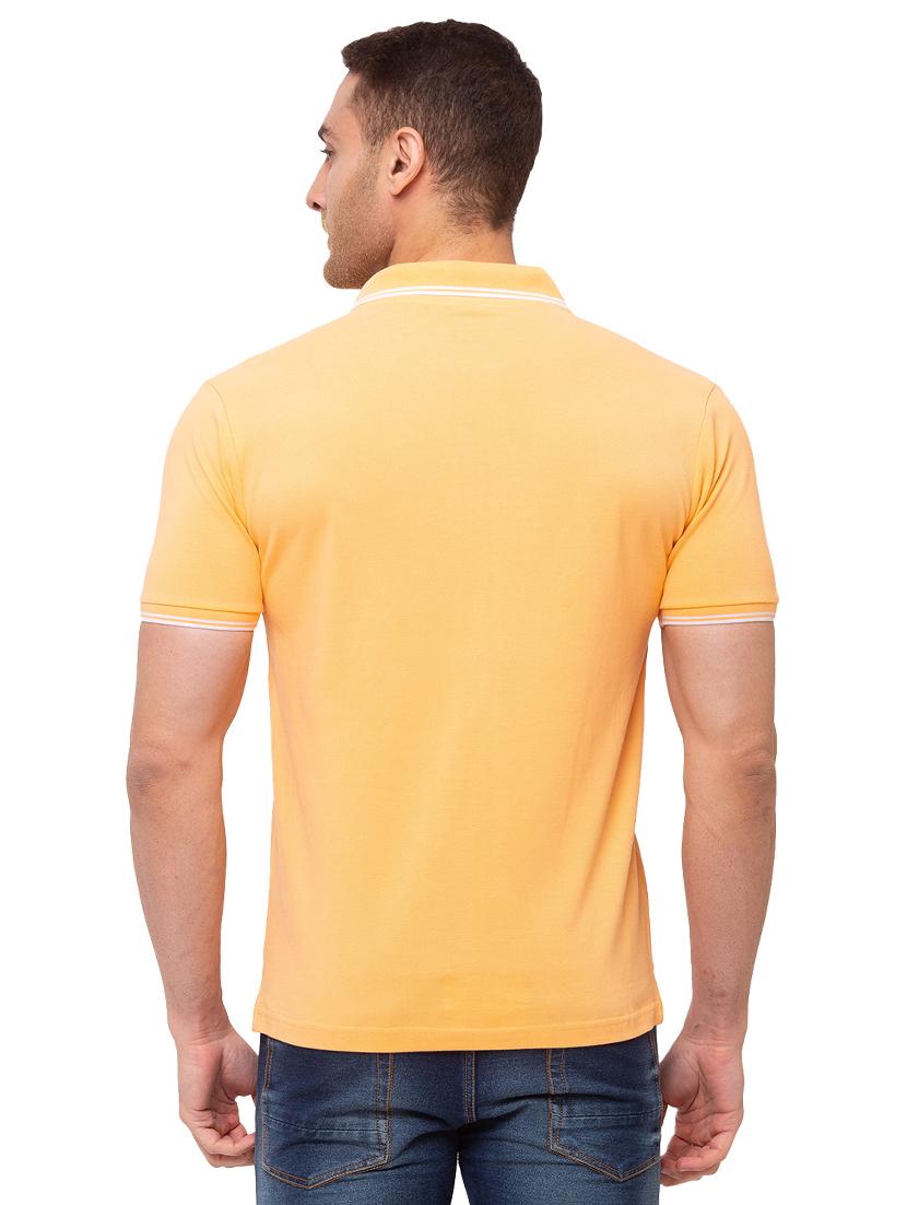 yellow solid polo t-shirt - 17615558 - Zoom Image - 3