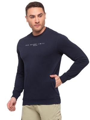 navy blue printed sweatshirt - 17615566 - Standard Image - 2