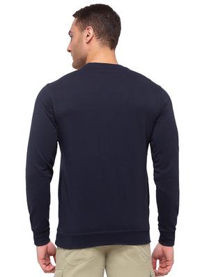 navy blue printed sweatshirt - 17615566 - Standard Image - 3