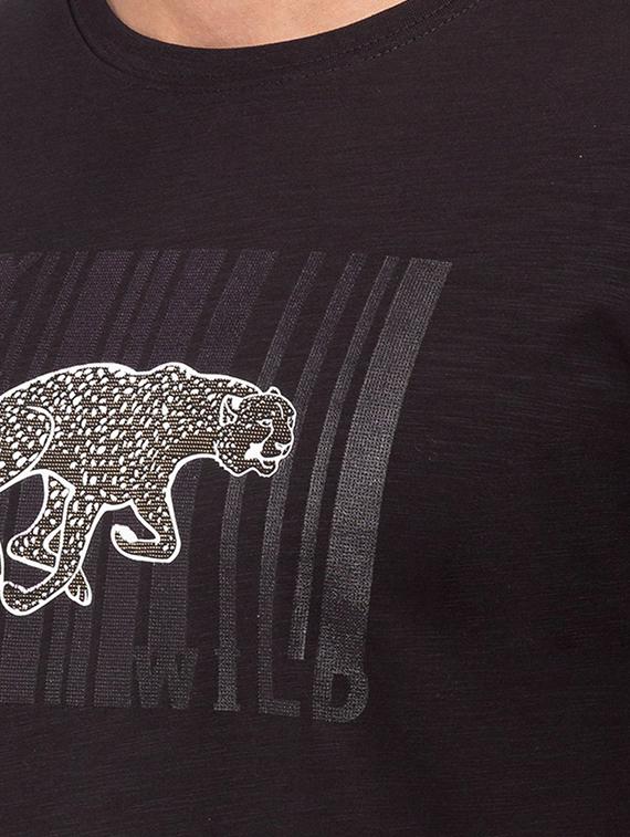 black printed t-shirt - 17615571 - Zoom Image - 5