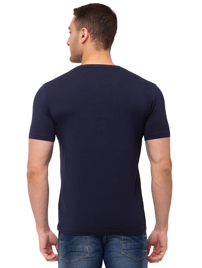 navy blue printed t-shirt - 17615584 - Zoom Image - 3