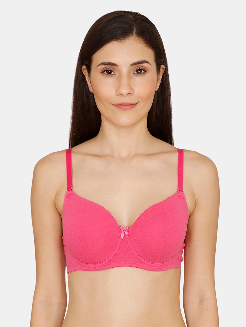 pink cotton tshirt bra - 17615783 - Zoom Image - 1