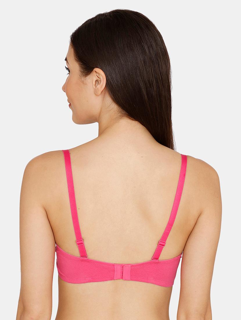 pink cotton tshirt bra - 17615783 - Zoom Image - 3