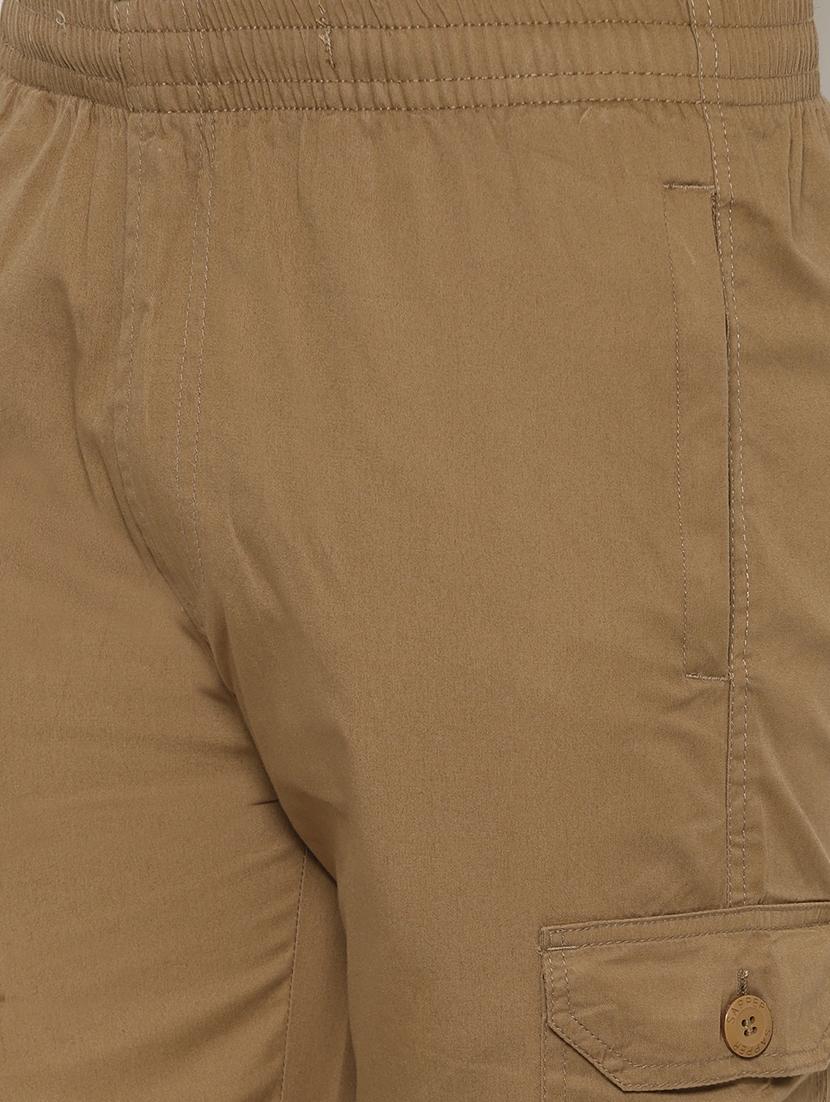 khaki solid cargo trouser - 17615809 - Zoom Image - 5