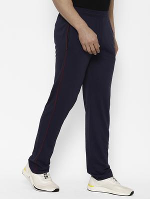 navy blue side striped full length track pant - 17615810 - Standard Image - 2