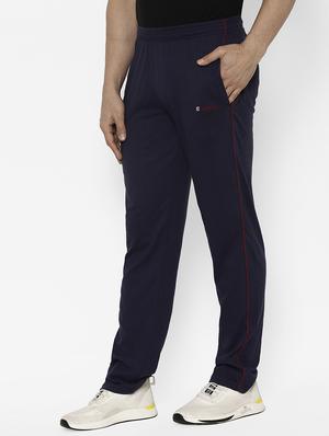 navy blue side striped full length track pant - 17615810 - Standard Image - 3