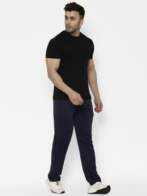 navy blue side striped full length track pant - 17615810 - Standard Image - 5