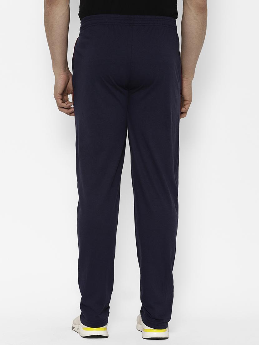navy blue side striped full length track pant - 17615810 - Zoom Image - 4