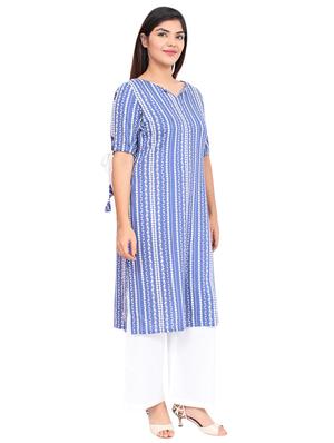 striped straight kurta - 17615827 - Standard Image - 2