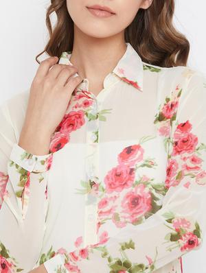 long sleeves floral shirt - 17615828 - Standard Image - 4