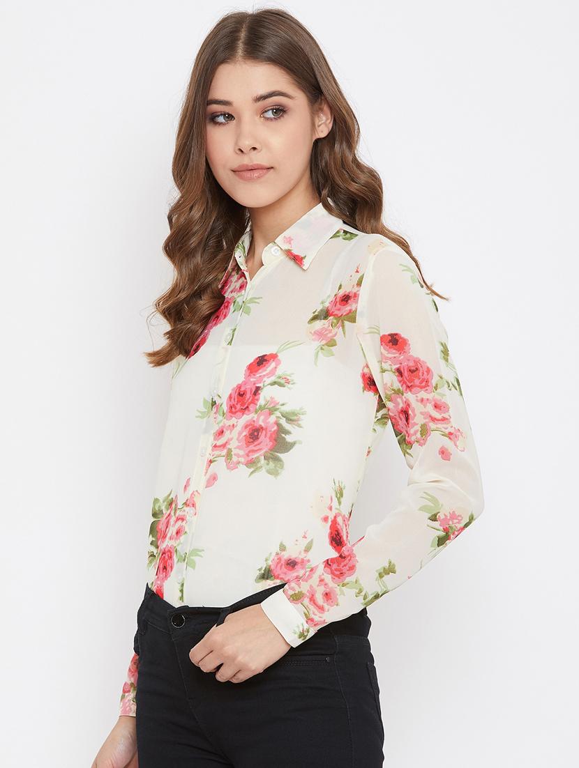 long sleeves floral shirt - 17615828 - Zoom Image - 2