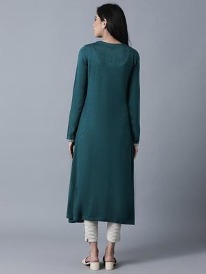 printed straight kurta - 17615949 - Standard Image - 3