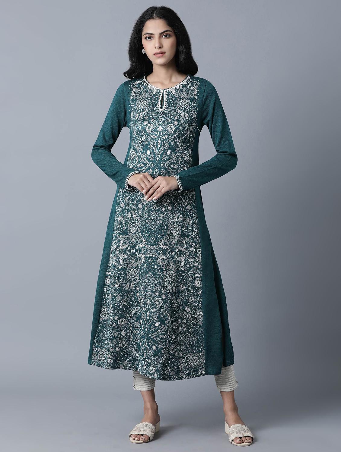printed straight kurta - 17615949 - Zoom Image - 1