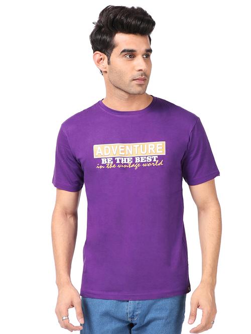 purple printed t-shirt - 17616023 - Standard Image - 1
