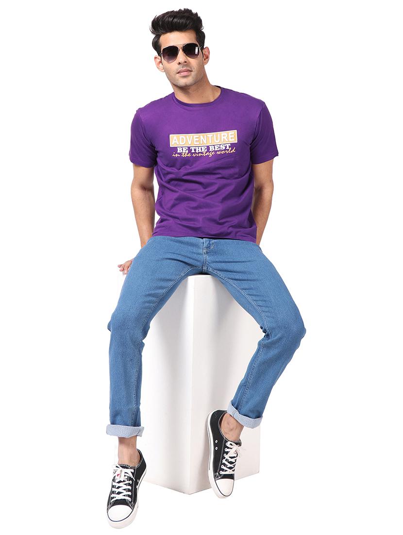 purple printed t-shirt - 17616023 - Zoom Image - 3