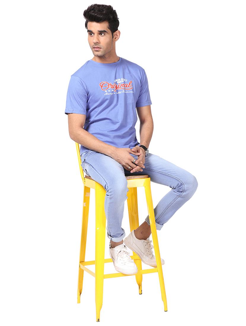 blue printed t-shirt - 17616025 - Zoom Image - 4