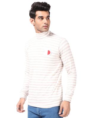 beige striped t-shirt - 17616031 - Standard Image - 2