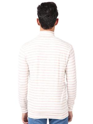 beige striped t-shirt - 17616031 - Standard Image - 3