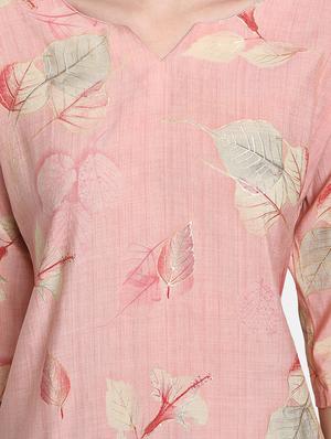 pink chanderi straight kurta - 17616052 - Standard Image - 4