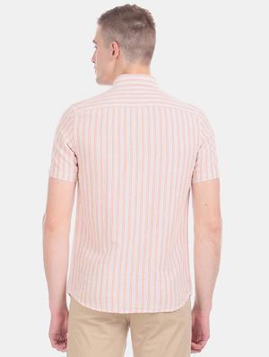 beige striped casual shirt - 17616086 - Standard Image - 3