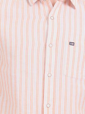beige striped casual shirt - 17616086 - Standard Image - 5