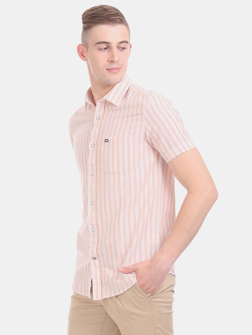 beige striped casual shirt - 17616086 - Zoom Image - 2