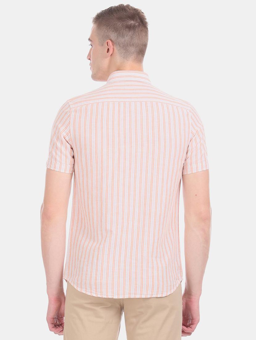 beige striped casual shirt - 17616086 - Zoom Image - 3