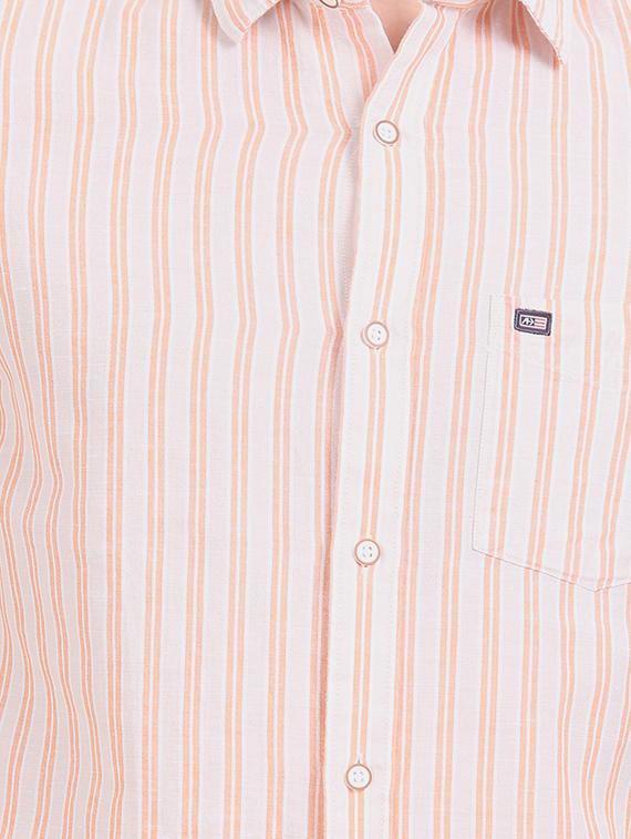 beige striped casual shirt - 17616086 - Zoom Image - 5