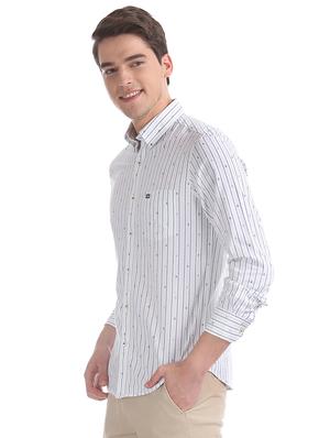 white striped casual shirt - 17616094 - Standard Image - 2